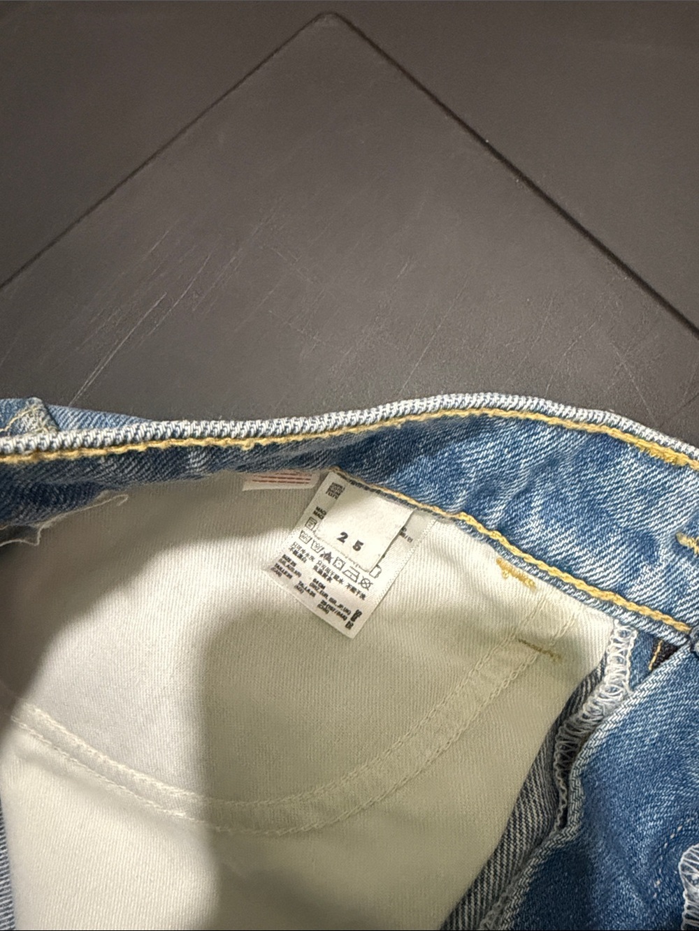 American Apparel Light Wash High-Rise Denim Shorts - Picture 4 of 4